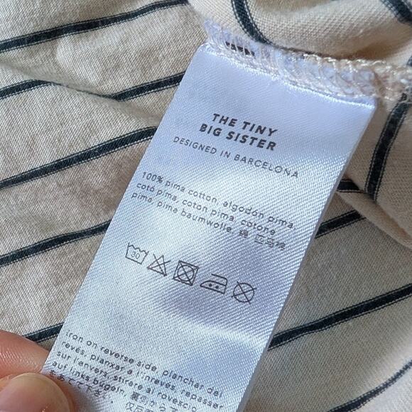 The Tiny Big Sister Oversized Striped Cotton Short Sleeve T-shirt, size 36/S - Picture 6 of 6